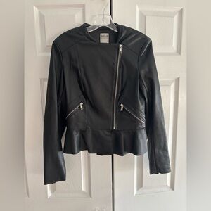 Zara Black Leather Biker Jacket